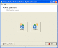 Outlook Backup Toolbox screenshot